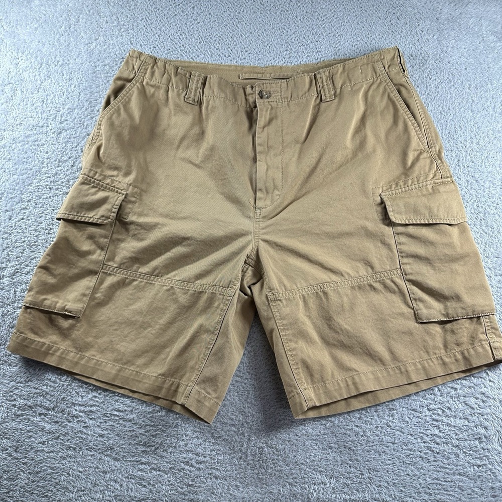 Polo Ralph Lauren Cargo Shorts Mens 38 Brown Khaki Relaxed Fit Preppy Y2K